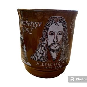 Vintage German Coffee Mug with Albrecht Durer